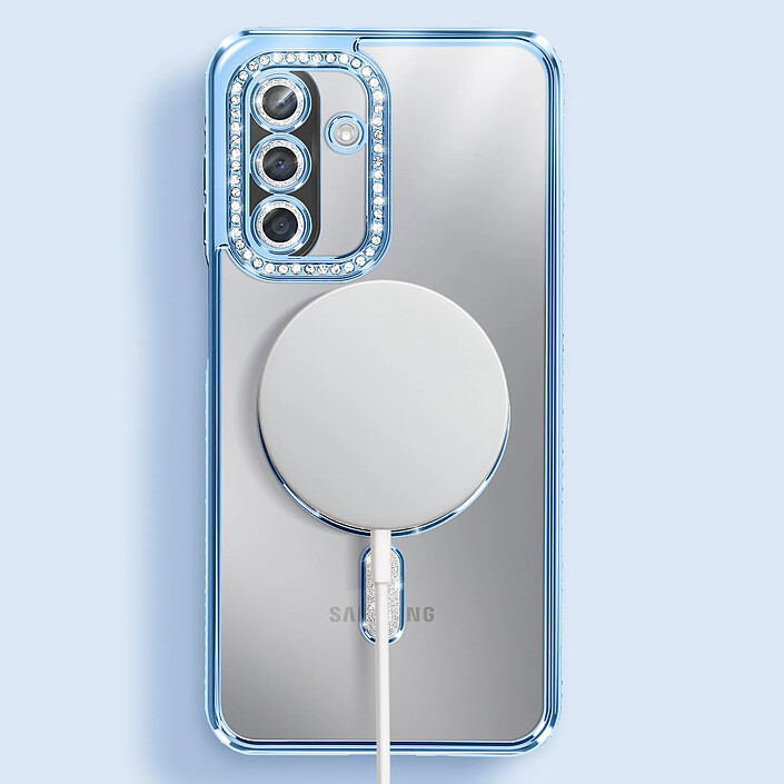 Avizar Coque pour Galaxy A17 Compatible MagSafe avec Contour Strassé pas cher