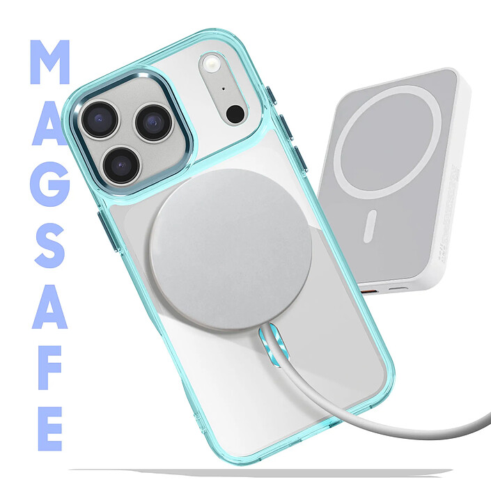 Avis Avizar Coque pour iPhone 17 Pro Max Collection Cristal Color Compatible MagSafe