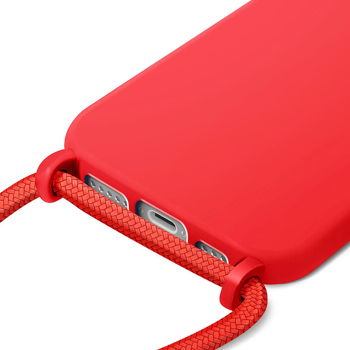 Avis Avizar Coque pour iPhone 17 en Silicone Soft Touch avec Cordon Tour de Cou Ajustable