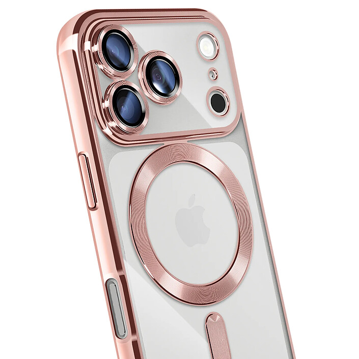 Avis Avizar Coque pour iPhone 17 Pro Compatible MagSafe avec Contour Chromé Rose