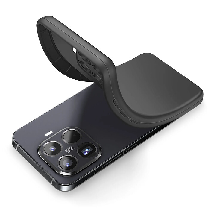 Avizar Coque pour Xiaomi 15T Pro en Silicone Souple avec Contour Protection Caméra Noir pas cher