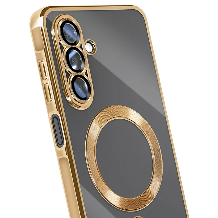 Avis Avizar Coque pour Galaxy A17 Compatible MagSafe avec Contour Chromé Dorée