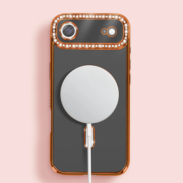 Avizar Coque pour iPhone Air Compatible MagSafe avec Contour Strassé pas cher
