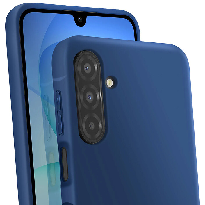 Acheter Avizar Coque pour Samsung Galaxy A17 en Silicone avec Cordon Tour de Cou Bleu nuit