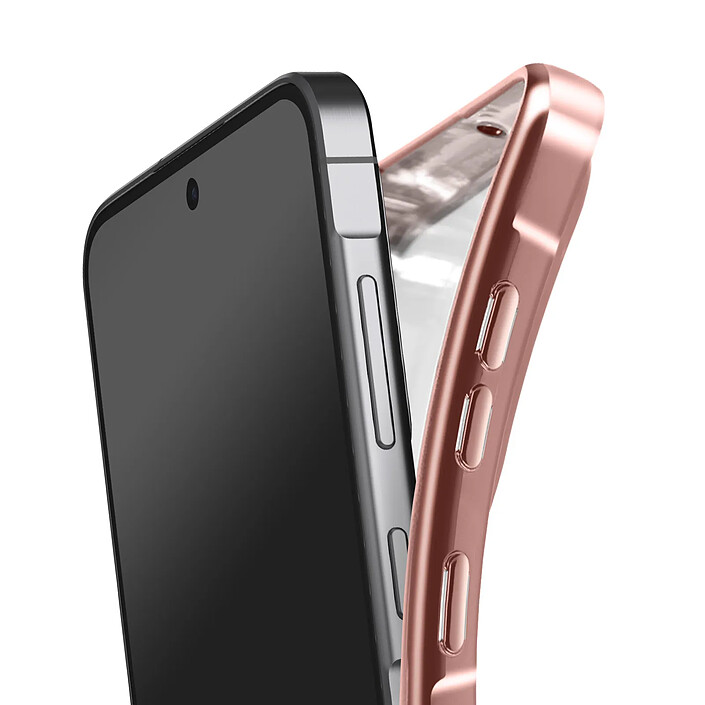 Avizar Coque pour Galaxy A56 Compatible MagSafe avec Contour Chromé Rose pas cher