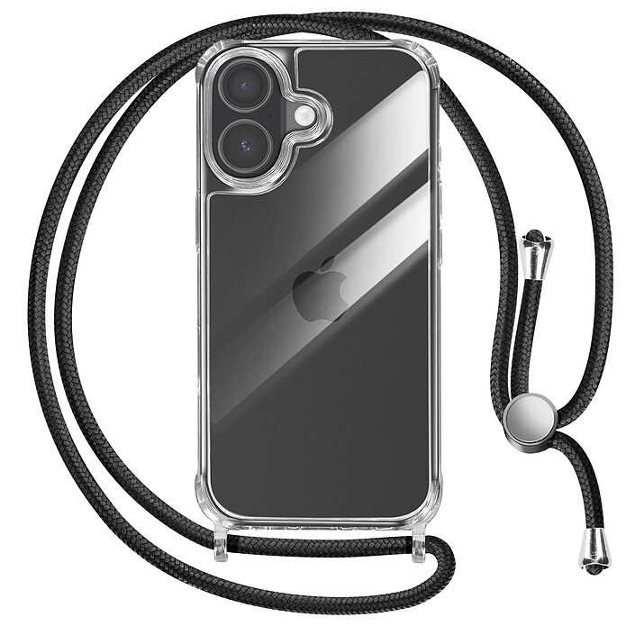 Avizar Coque pour iPhone 17 en Silicone Soft Touch avec Cordon Tour de Cou Ajustable