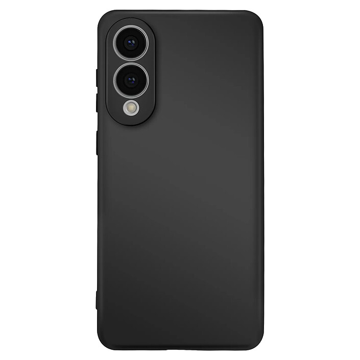 Avizar Coque pour Galaxy S25 Edge Soft-Touch en Silicone Semi-Rigide Noir