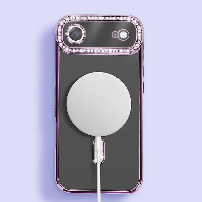Avizar Coque pour iPhone Air Compatible MagSafe avec Contour Strassé pas cher