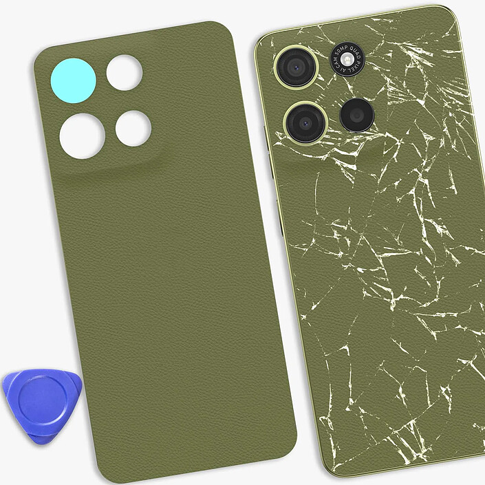 Acheter Clappio Cache Batterie de Rechange pour Motorola Moto G15 avec Adhésif Intégré Vert