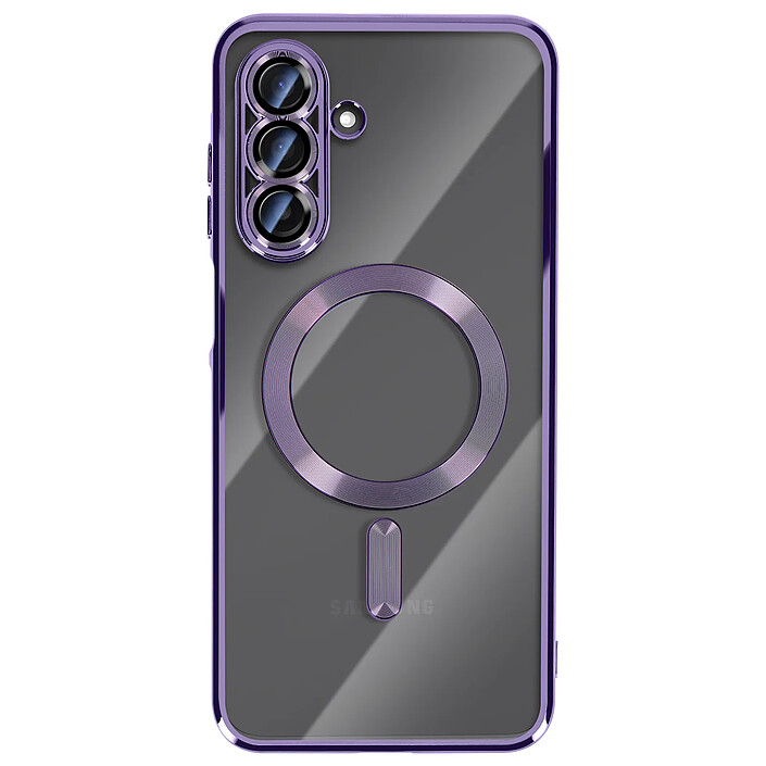 Avizar Coque pour Galaxy A17 Compatible MagSafe avec Contour Chromé Violet