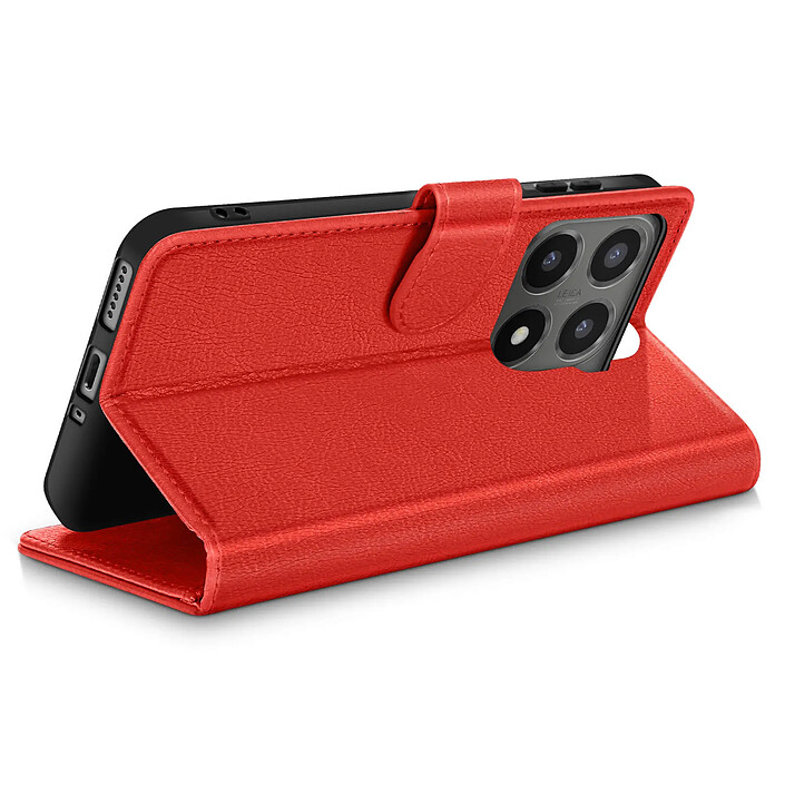 Coque Portefeuille En Cuir Pour Xiaomi 15T 5G - Housse Flip Magnétique Avec Portes-cartes, Support Intégré - Protection Renforcée - Noir