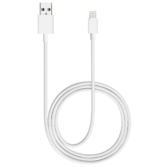 Grab 'N Go Câble USB-A vers Lightning 1m Modèle Must Havz Charge et Transfert Rapide Blanc