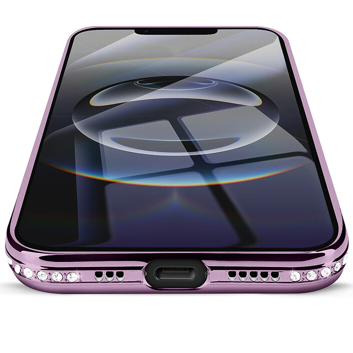 Acheter Avizar Coque pour iPhone 16e Compatible MagSafe avec Contour Strassé Violet