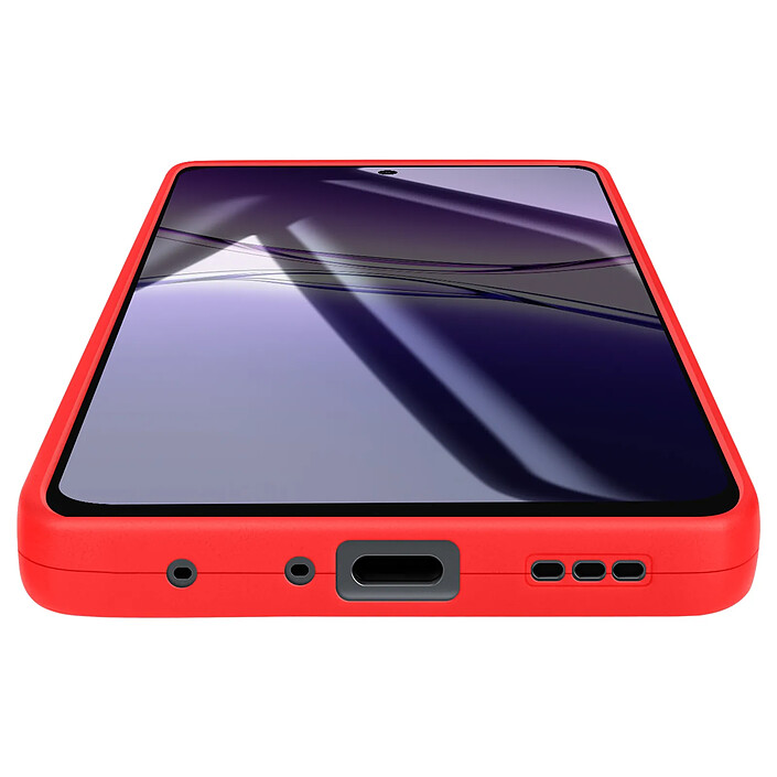 Avizar Coque en Silicone Souple pour Oppo A5 Pro avec Renfort Caméra Rouge pas cher