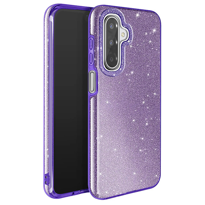 Avizar Coque pour Galaxy A17 Conception Bi-Matière et Finition Pailletée