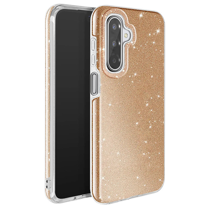 Acheter Avizar Coque pour Galaxy A17 Conception Bi-Matière et Finition Pailletée Dorée