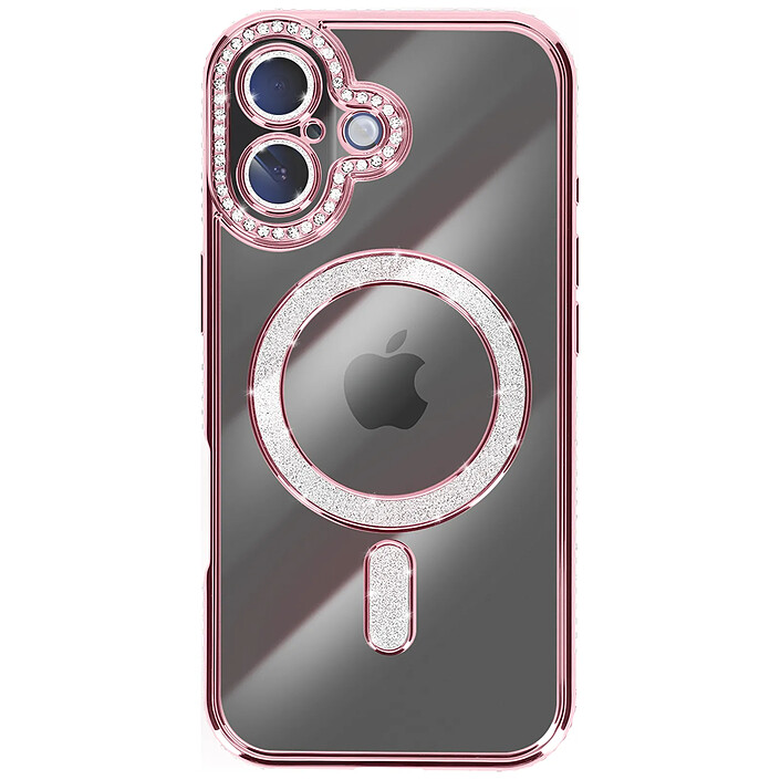 Avizar Coque pour iPhone 17 Compatible MagSafe avec Contour Strassé