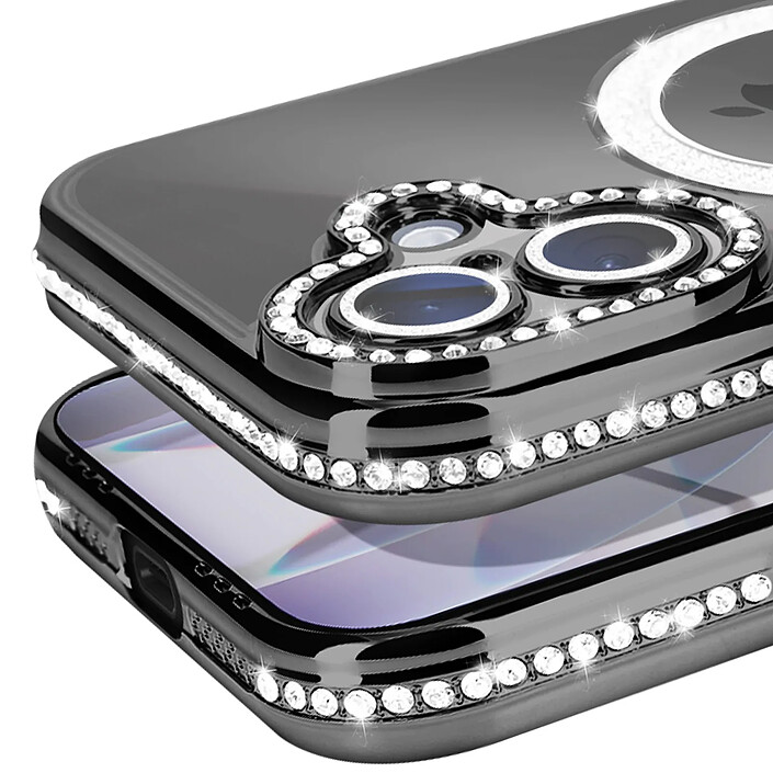 GUtttGU Coque Pour IPhone 17 Pro Avec Cordon, Bleu Cordon Long De Collier & Dragonne Courte De