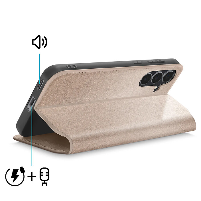 Acheter Avizar Étui Portefeuille pour Galaxy S25 FE Magnétique avec Support video Dorée