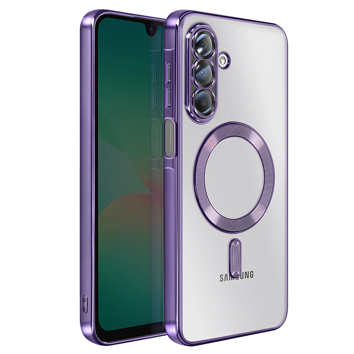 Avizar Coque pour Galaxy A26 Compatible MagSafe avec Contour Chromé