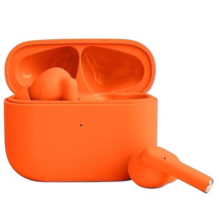 Forever Écouteurs TWS Intra-auriculaires Bluetooth 5.3 avec Réduction de Bruit Orange