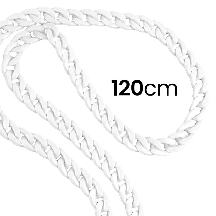 Jaym Tour de Cou pour Smartphone Avec Attache Universelle modèle Fashion 1.20m Blanc / Gris pas cher