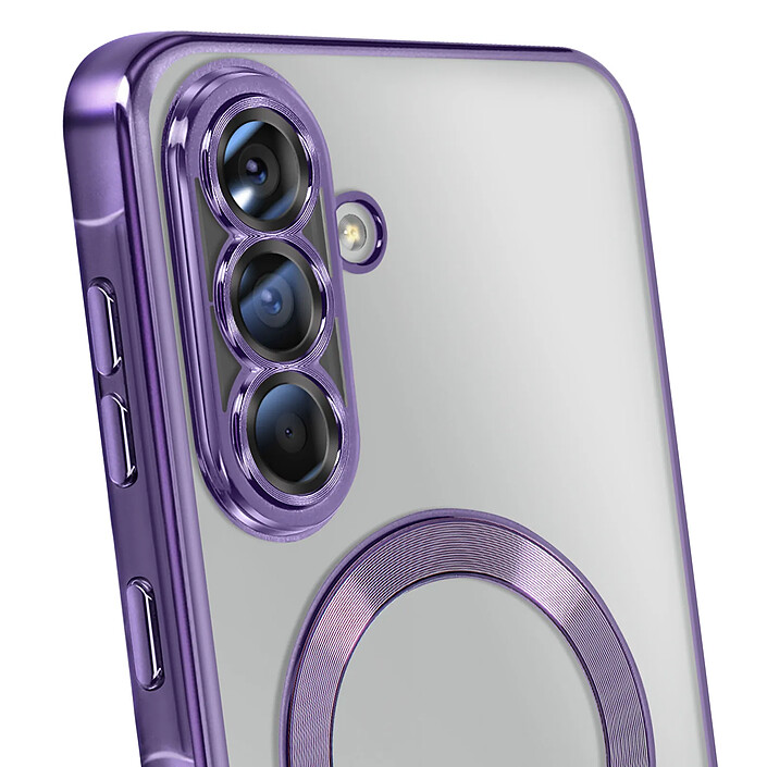 Avis Avizar Coque pour Galaxy A56 Compatible MagSafe avec Contour Chromé Violet