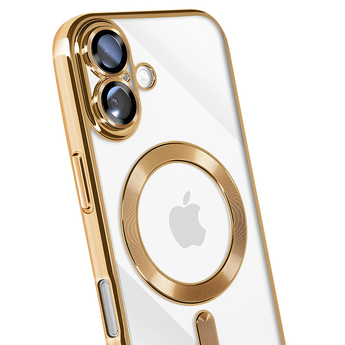 Avis Avizar Coque pour iPhone 17 Compatible MagSafe avec Contour Chromé Dorée