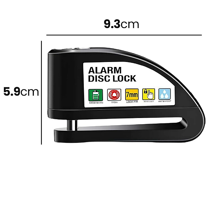 Acheter Avizar Antivol à Disque avec Alarme 110dB Compact pour Vélo / Scooter
