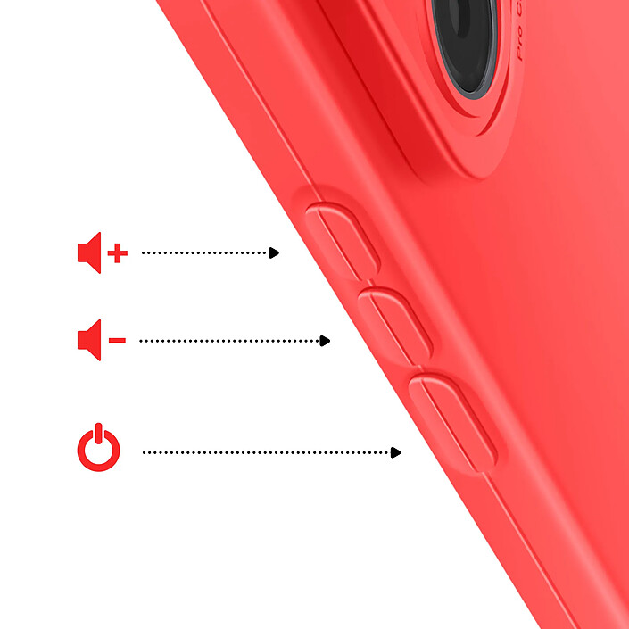 Acheter Avizar Coque pour Honor 400 en Silicone Souple avec Contour Protection Caméra Rouge