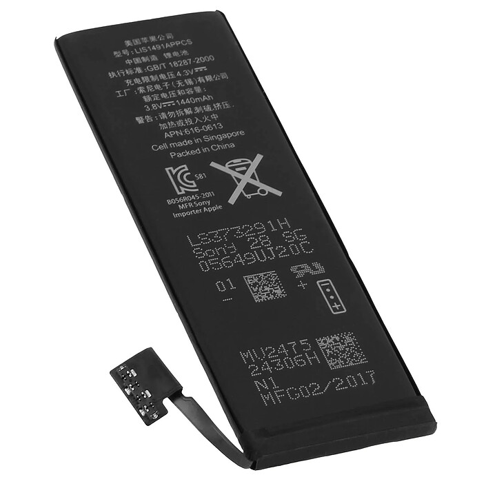 Acheter Clappio Batterie de remplacement pour iPhone 5 Original Li-ion 3.8V 1440mAh