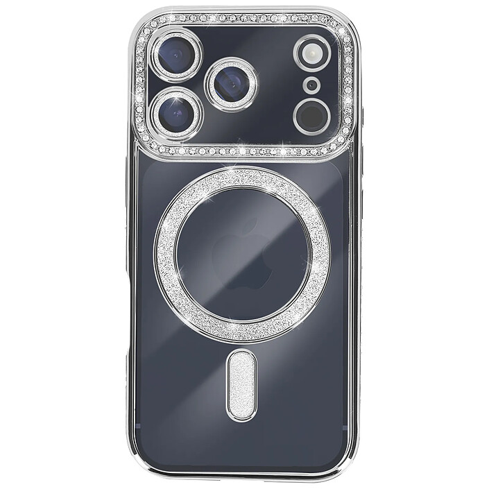Avizar Coque pour iPhone 17 Pro Max Compatible MagSafe avec Contour Strassé
