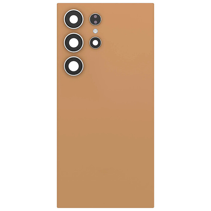 Clappio Cache Batterie de Remplacement pour Galaxy S24 Ultra avec Adhésif Intégré Orange