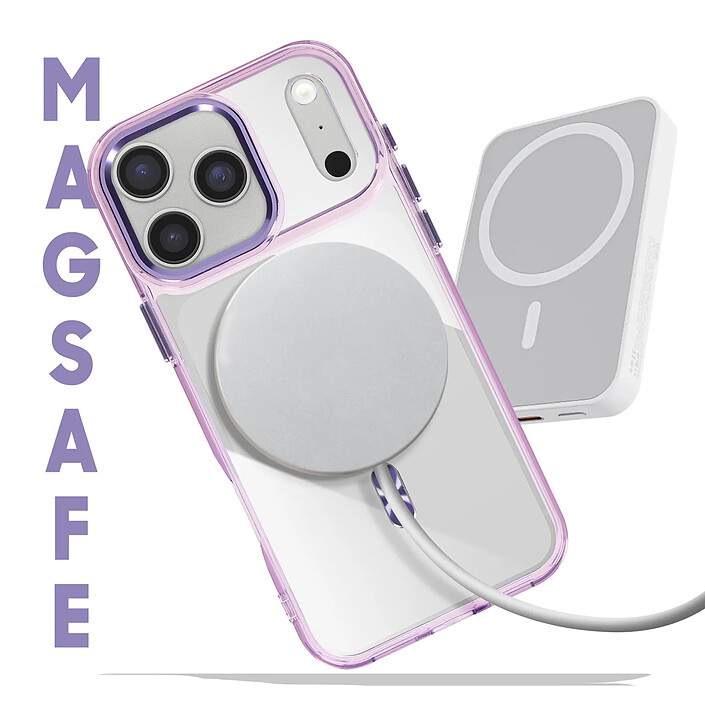 Avis Avizar Coque pour iPhone 17 Pro Collection Cristal Color Compatible MagSafe