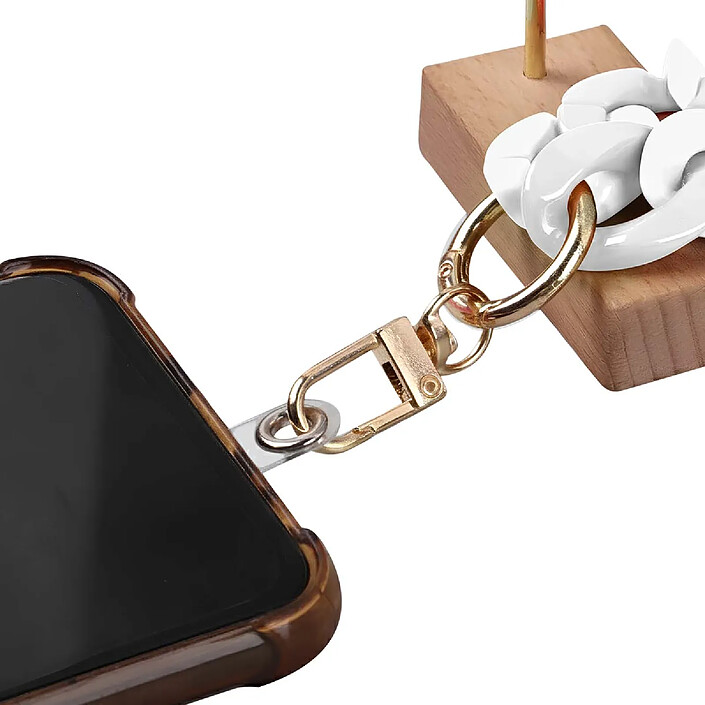 Acheter Jaym Tour de Cou pour Smartphone Avec Attache Universelle modèle Fashion 1.20m Blanc / Gris