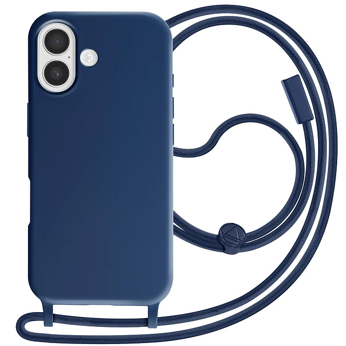 Avizar Coque pour iPhone 17 en Silicone Soft Touch avec Cordon Tour de Cou Ajustable