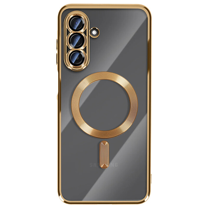 Avizar Coque pour Galaxy A17 Compatible MagSafe avec Contour Chromé Dorée