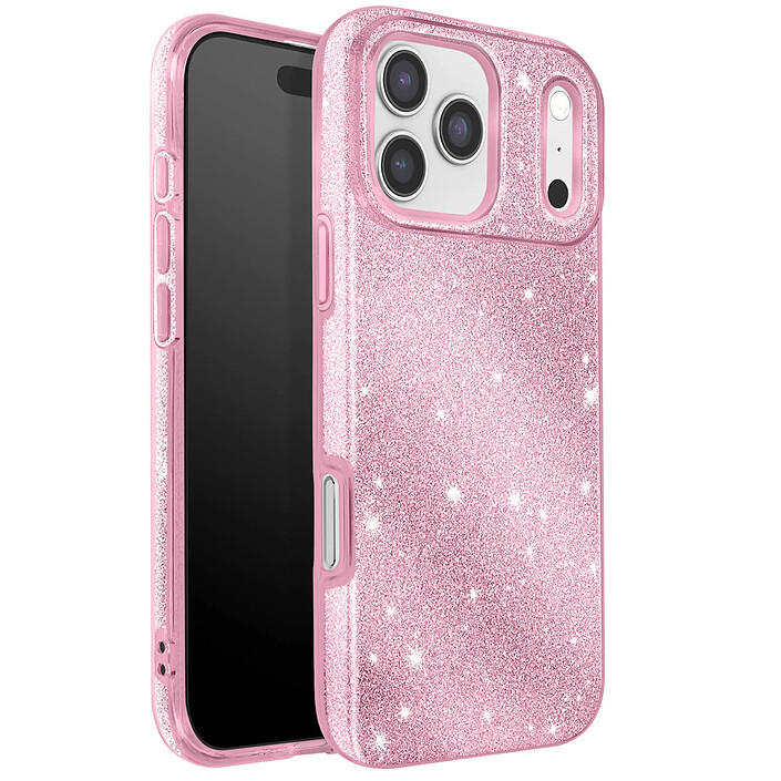 Avizar Coque pour iPhone 17 Pro Conception Bi-Matière et Finition Pailletée