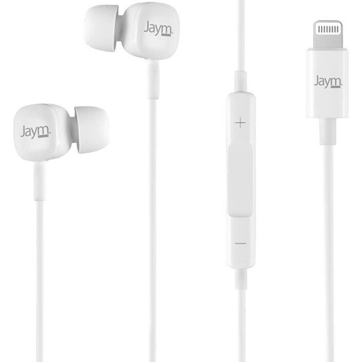 Avis Jaym Écouteurs Filaires Intra-auriculaires Lightning MFI avec Micro et Télécommande Blanc