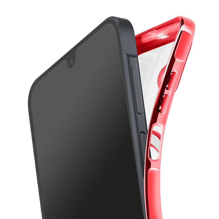 Avizar Coque pour Galaxy A17 Compatible MagSafe avec Contour Chromé Rouge pas cher