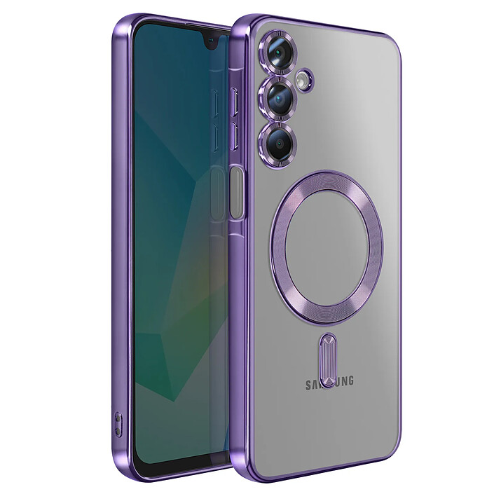 Avizar Coque pour Galaxy A16 Compatible MagSafe avec Contour Chromé