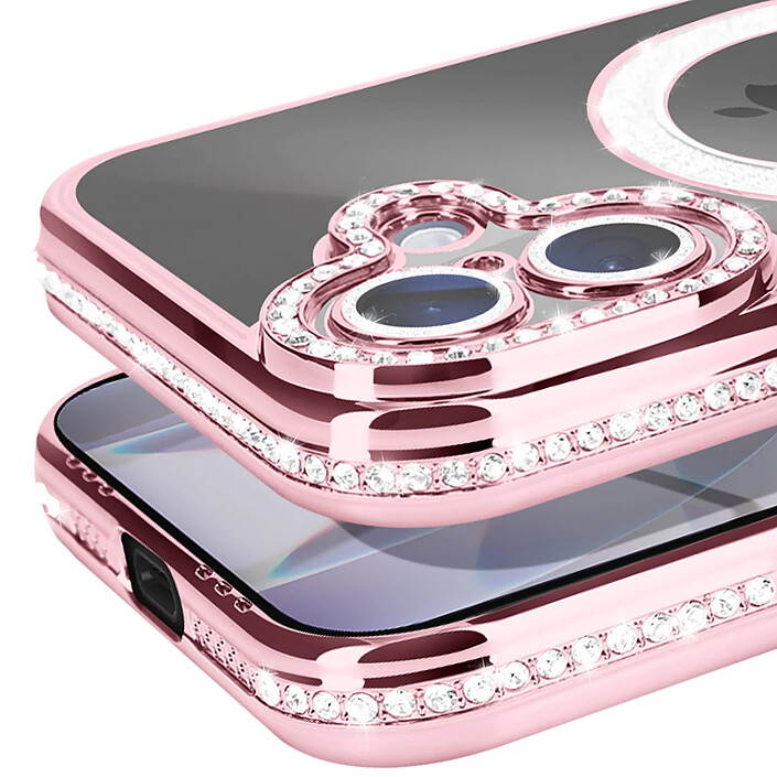 Avis Avizar Coque pour iPhone 17 Compatible MagSafe avec Contour Strassé