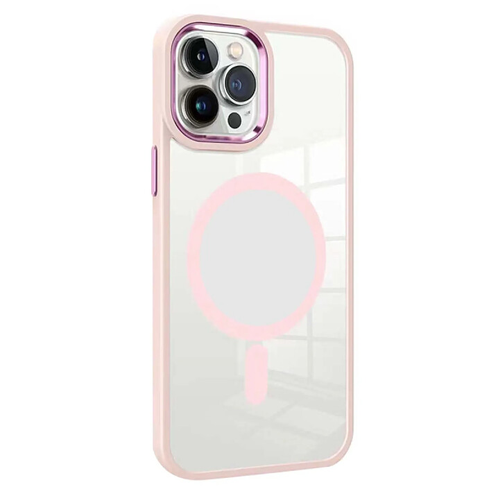 Jaym Coque Bumper pour iPhone 16 Pro MagSafe Antichocs Rose