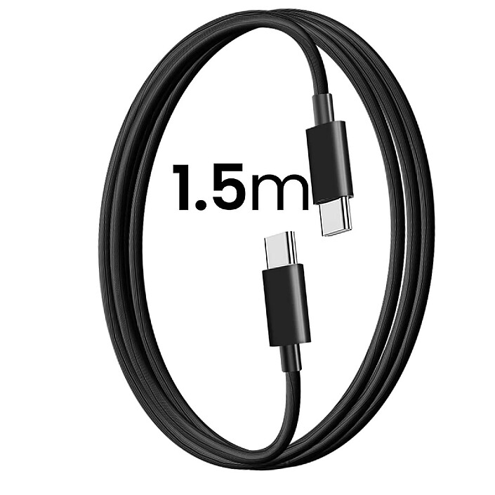 Avis Jaym Câble USB-C vers USB-C PD 60W 1.5m Charge Rapide Modèle Pop Noir