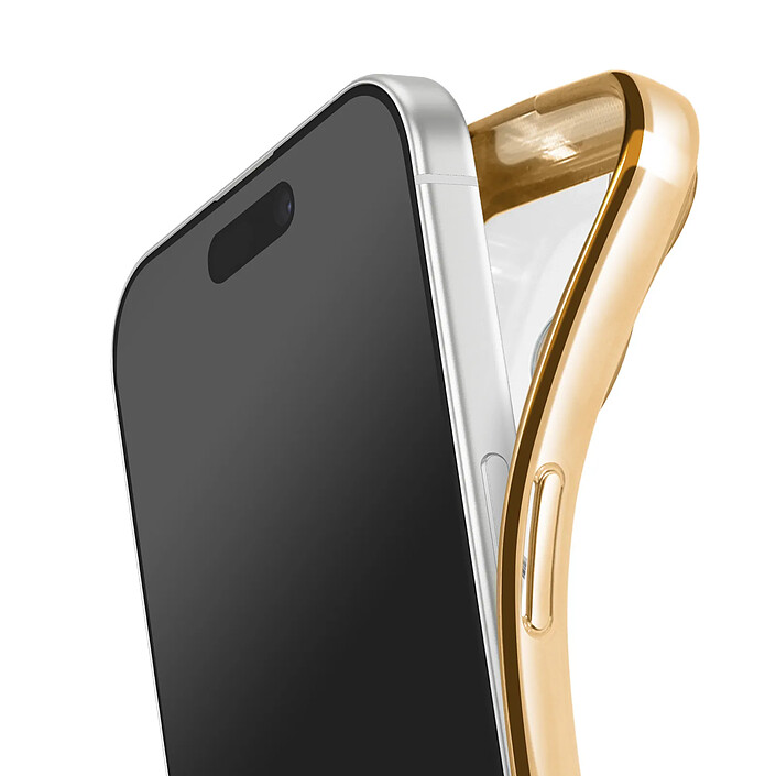 Avizar Coque pour iPhone 17 Compatible MagSafe avec Contour Chromé Dorée pas cher