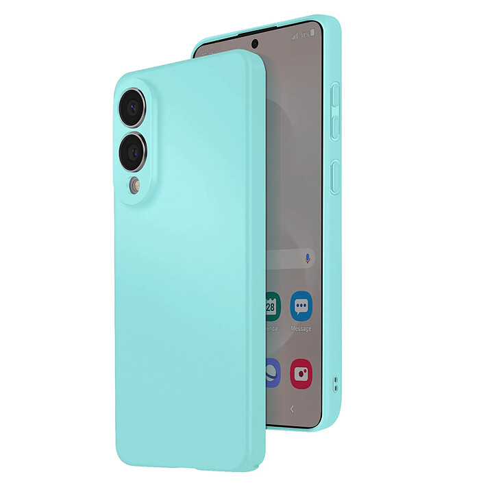 Avizar Coque pour Galaxy S25 Edge Soft-Touch en Silicone Semi-Rigide Turquoise pas cher