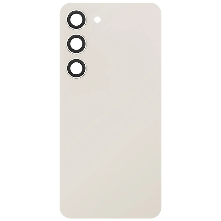 Clappio Cache Batterie de Remplacement pour Galaxy S23 avec Adhésif Intégré Beige