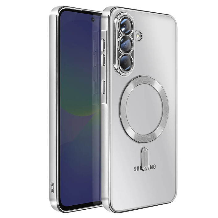 Avizar Coque pour Galaxy A36 Compatible MagSafe avec Contour Chromé