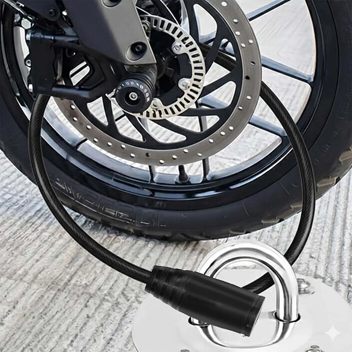 Avis Avizar Câble Antivol à Tête Ronde Compacte avec Serrure à Clé pour Vélo et Trottinette