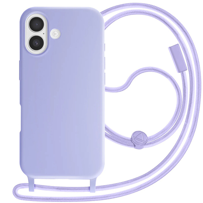Avizar Coque pour iPhone 17 en Silicone Soft Touch avec Cordon Tour de Cou Ajustable